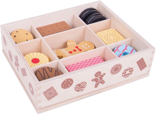 BigJigs wooden biscuit box - toy biscuits for children