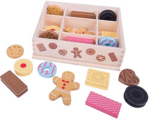 BigJigs wooden biscuit box - toy biscuits for children-2