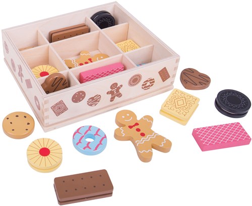 BigJigs wooden biscuit box - toy biscuits for children-3