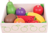 BigJigs wooden toy fruit crate - fruit set for kids-2