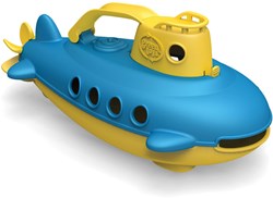 Green Toys toy submarine with yellow handle - eco-friendly bath toy