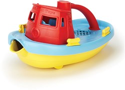 Green Toys tugboat bath toy - eco-friendly water boat red