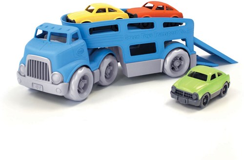 Green Toys car carrier blue with 3 cars sustainable toy