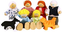 BigJigs dollhouse family wooden dolls colourful toy set