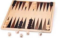BigJigs wooden backgammon game - traditional board game for kids