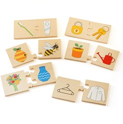 BigJigs educational wooden puzzle things that go together toy