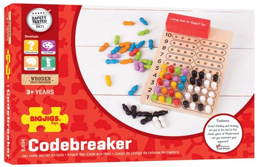 BigJigs wooden mastermind codebreaker game for kids and family
