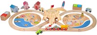 BigJigs wooden train set coastal clean up train eco-friendly toy