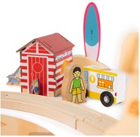 BigJigs wooden train set coastal clean up train eco-friendly toy-2