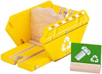 BigJigs train accessory recycling container - wooden toy for train sets-2