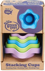 Green Toys stacking cups sustainable bath toy blue
