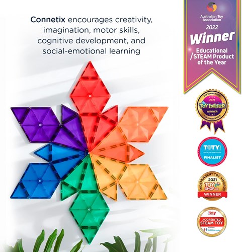 Connetix Magnetic Tiles Geometry 30 Pieces-3