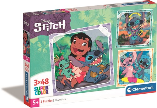 Clementoni puzzle Stitch 3x48 pieces Disney kids jigsaw puzzle
