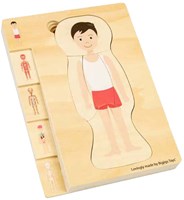 BigJigs wooden puzzle anatomy boy educational toy 26 pieces