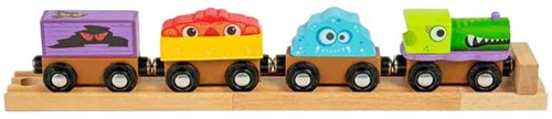 BigJigs wooden toy Monster train - colorful train set for kids