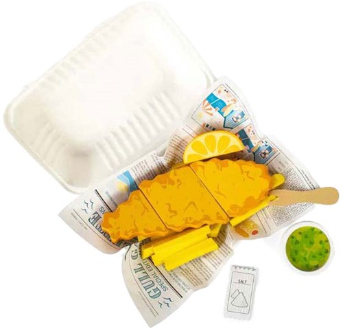BigJigs wooden toy fish and chips set - 26 pieces - FSC wood-2