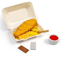 BigJigs wooden toy fish and chips set - 26 pieces - FSC wood-3