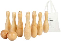 BigJigs wooden bowling set kids toy 12-piece colourful