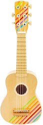 BigJigs wooden toy guitar multi color for children