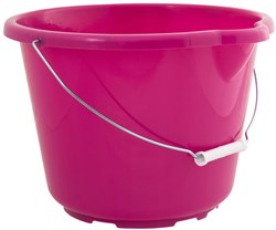 Plastic household bucket black 12 liter with pouring spout bucket