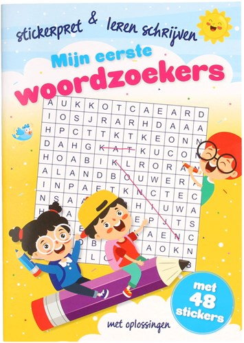 Mondikaarten word search puzzle book kids 6 to 10 years stickers