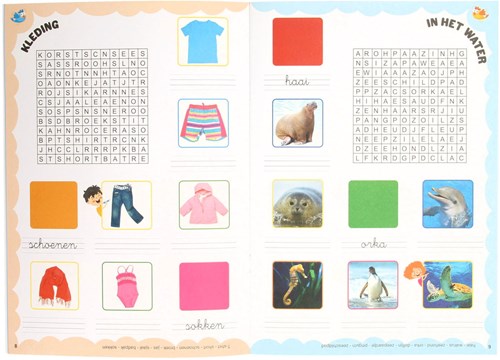 Mondikaarten word search puzzle book kids 6 to 10 years stickers-2