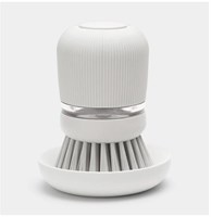 Brabantia dish brush with soap reservoir grey - durable cleaning brush