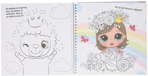 Mondikaarten princess sticker book coloring templates ring binder kids-3