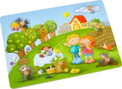 Haba Orchard Shape Puzzle wooden toy puzzle 8 pieces