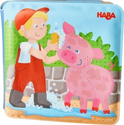 Haba bath book farm Washday pig cow bath toy