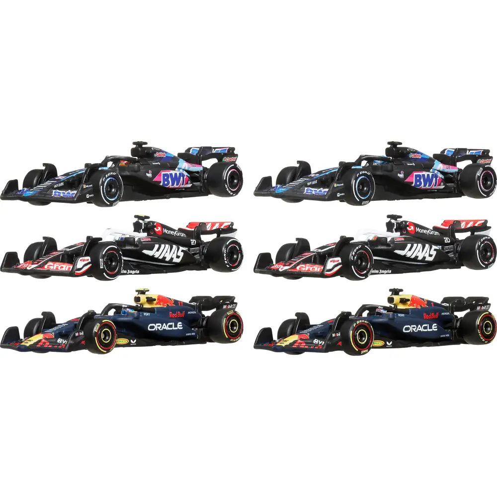 Hot Wheels race car toy F1 collection multicolor with display