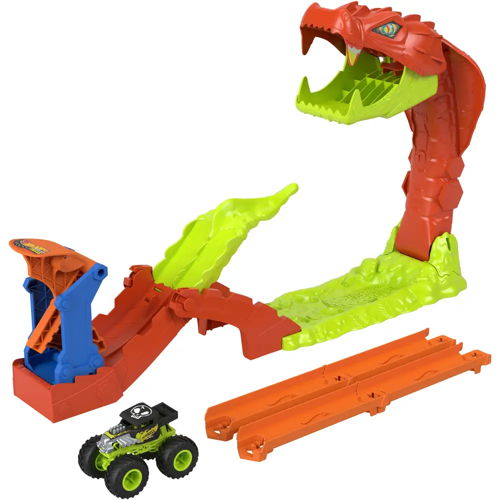 Hot Wheels Monster Trucks playset - Snake Slam Takedown racetrack