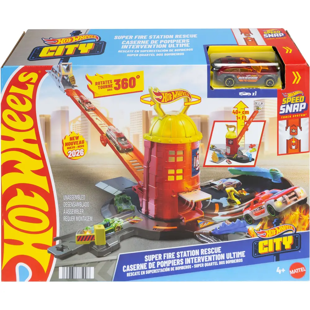 Hot Wheels toy fire station - City Super Fire Station Rescue - playset
