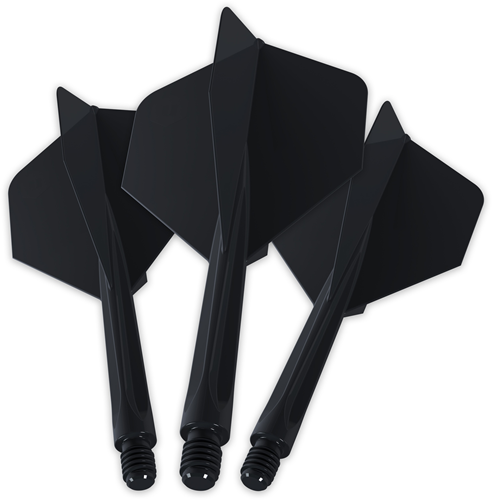 Unicorn dart flight set black - Forge All-In-One Flight and Shaft