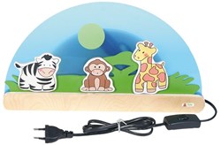 Beleduc lamp jungle animals wooden night light kids room decor