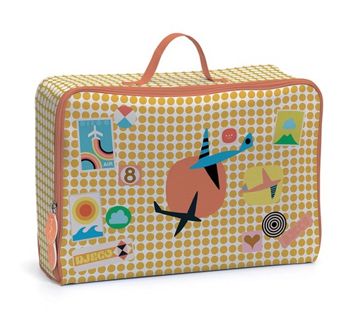 Djeco suitcase Graphic - waterproof kids suitcase with handle
