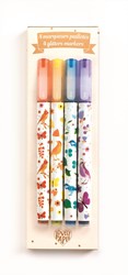 Djeco 4 marqueurs pailletés Tinou
