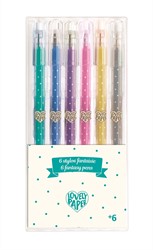 Djeco 6 glitter gel pens