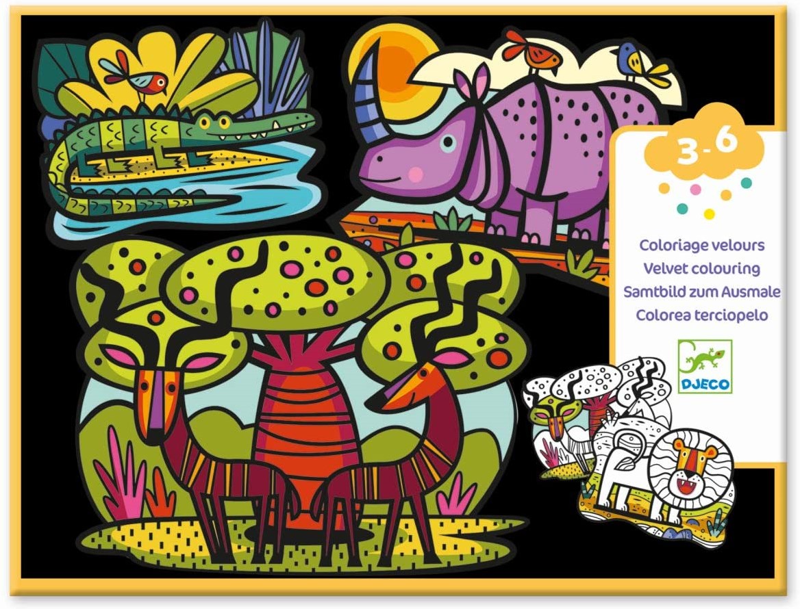 Djeco Animaux De La Savane Planet Happy Eng