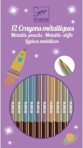 Djeco Les couleurs des grands 8 crayons metalliques