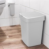Sunware waste bin Delta 10L white - plastic trash can with flip lid-2