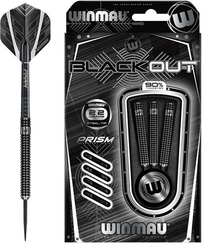 Winmau steel tip darts Blackout 24g tungsten professional
