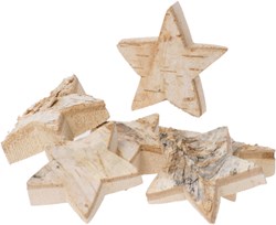 Eduplay wooden stars set - nature craft toy decoration 6 pieces
