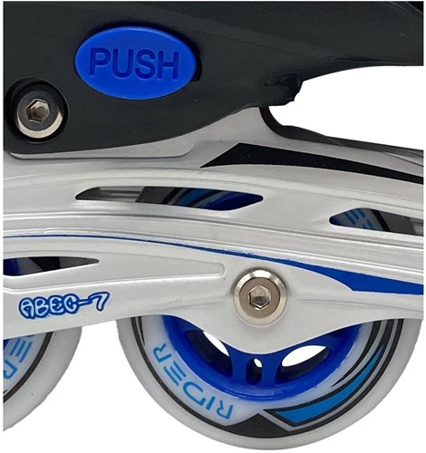 Adjustable inline skates blue black aluminium frame size 35-38 kids skates-3