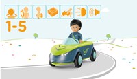 Toddys toy car Dave Divey with light and sound - includes movable figure and flywheel motor-3
