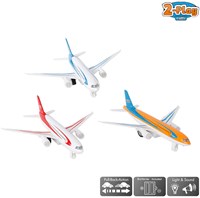 Airplane toy with light and sound - 2-Play die-cast pull-back-2