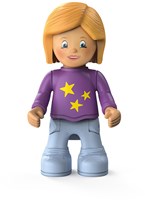Toddys toy airplane Conny Cloudy with movable figure and flywheel motor-3