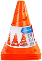 Cones orange plastic set - 4 pieces - football outdoor games