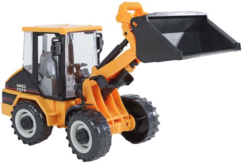 Mini shovel toy wheel loader 22cm plastic multi color-2