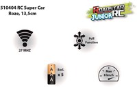 Remote control car Roadstar RC pink toy car 27Mhz 13.5cm-3